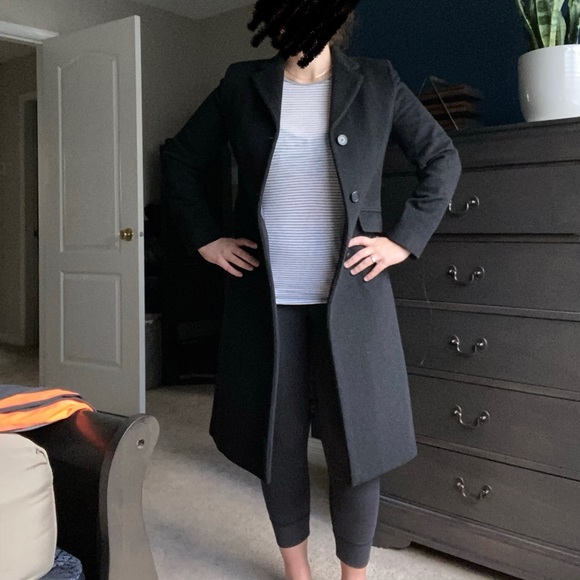 J. Crew Black Pea Coat - Picture 8 of 9